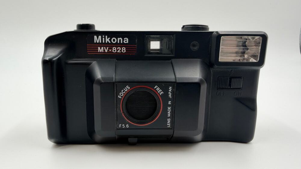 Vintage Mikona MV-828 35mm Film Camera Focus Free F5.6 Built-In Flash Tested